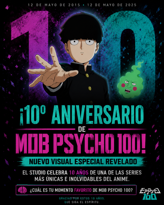 Mob Psycho 100: 10 Aniversario — Evento, Visual y Novedades